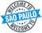 welcome to Sao Paulo stamp