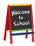 Welcome to School Sign, Childrens Chalkboard Easel