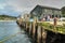 `Welcome to Stewart Island`. The visitor center on the pier, Oban, New Zealand