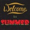 Welcome to summer. Letters are stylized for watermelon. Vector i