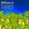 Welcome to Summer simple flat postcard