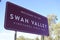Welcome to Swan Valley Road SIgn in Perth Western Australia