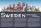 Welcome to Sweden. City Skyline with Gray Buildings, Blue Sky and Copy Space