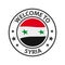 Welcome to Syria. Collection of welcome icons.