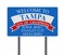 Welcome to Tampa road sign
