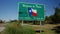 Welcome to Texas street sign on the highway - CADDO LAKE, UNITED STATES - NOVEMBER 05, 2022