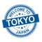 Welcome to Tokyo japan blue round grunge welcome to stamp