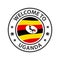 Welcome to Uganda. Collection of welcome icons.