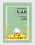 Welcome to United Arab Emirates. Souvenir card template for tourist