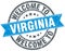 welcome to Virginia stamp
