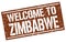 Welcome to Zimbabwe stamp