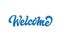 Welcome vector text logo