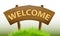 Welcome wood Sign welcome vector design