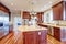 Welcoming kitchen with large kitchen island