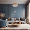 Welcoming Living Room: Luxurious Couch, Refined Table & Vibrant Color Palette