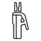 Welder clamp icon, outline style