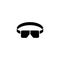 Welder Glasses Tinted, Goggles Elastic Band. Flat Vector Icon illustration. Simple black symbol on white background. Welder