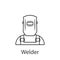 Welder icon. Element of profession avatar icon for mobile concept and web apps. Detailed Welder icon can be used for web and