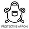 Welder protective apron icon, outline style