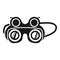 Welder round goggles icon, simple style