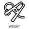 Welder weight icon, outline style