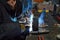Welder and welding processes in an industrial enterprise