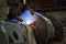 Welder and welding processes in an industrial enterprise