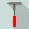 Welder work of hammer icon, flat style