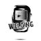 Welding and abstract mask of a welder