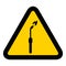 Welding danger technology icon, metal tool equipment symbol, safe weld vector illustration