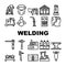 Welding Engineering Collection Icons Set Vector