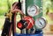 Welding gas cylinder pressure gauge