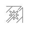 Welding process line outline icon