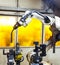 Welding robots in factories industrial