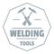 Welding work logo, simple gray style