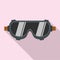 Welding worker glasses icon, flat style