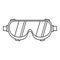 Welding worker glasses icon, outline style