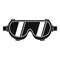 Welding worker glasses icon, simple style