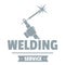 Welding workshop logo, simple gray style