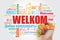 Welkom Welcome in Afrikaans word cloud