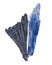 Well defined black Kyanite fan and Semi-translucent gem quality blue Kyanite blade from Brazil,