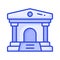 Well designed icon of court building, government building, bank building, museum building vector design