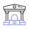 Well designed icon of court building, government building, bank building, museum building vector design