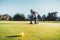 Well-dressed African man in a golf