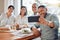 Well have these memories forever. a family taking a selfie while having lunch at home.