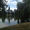 Well-kept clean pond in the city park