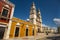 Well preserved colonial architecture in Campeche Mexico