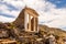 Well preserved Temple of Isis side view on Delos Island located on the hill above the ancient city, Greece