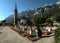 Well-tended graves in Swiss cemetery