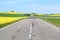 Welling, Germany - 05 09 2021: straight road through the Eifel in spring